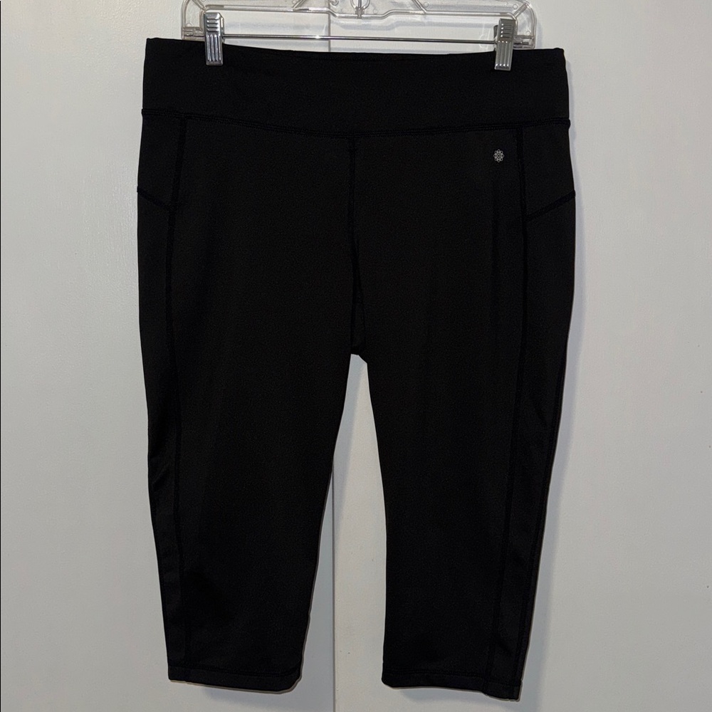 Rainbeau Active Cropped Leggings Women’s L Large Black